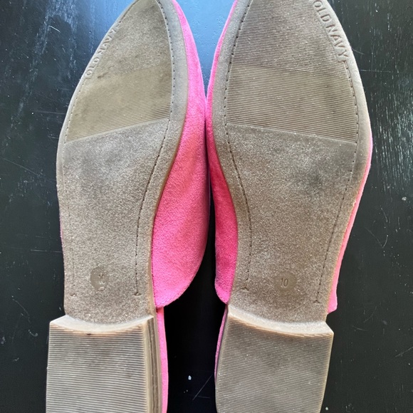 Old Navy round toe pink suede mule, size 10. EUC - Picture 3 of 4